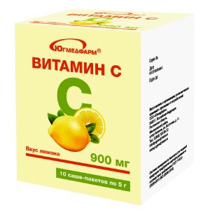 Витамин С 900 мг порошок 5 г со вкусом лимона, 10 саше-пакетов