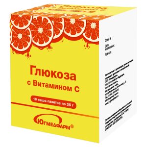 Глюкоза с Витамином С порошок 25 г, 10 саше-пакетов