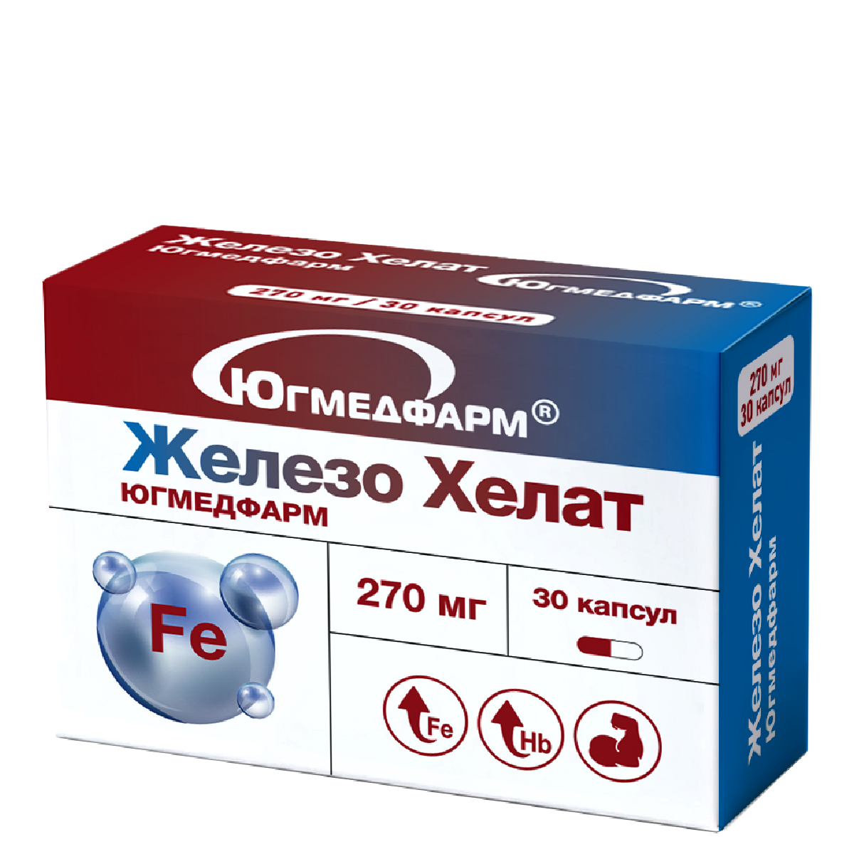Железо Хелат Югмедфарм, капсулы 270 мг №30-01